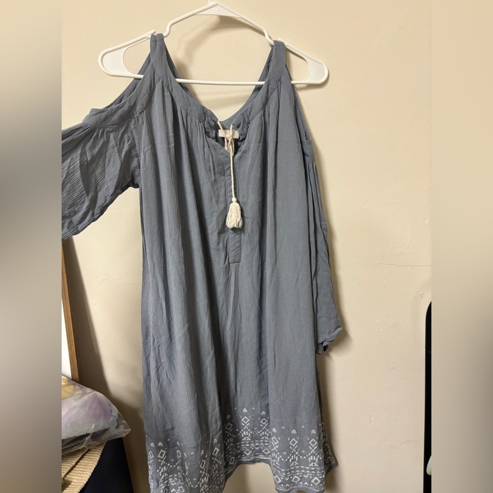 Knox Rose Blue Cold Shoulder Dress
